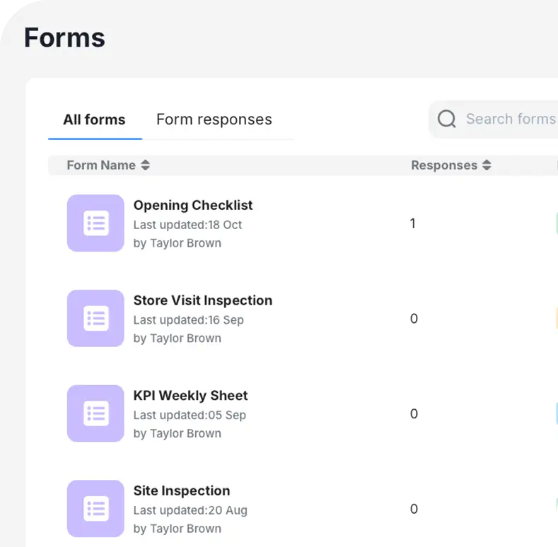 Automated workflow settings on a Delightree form.